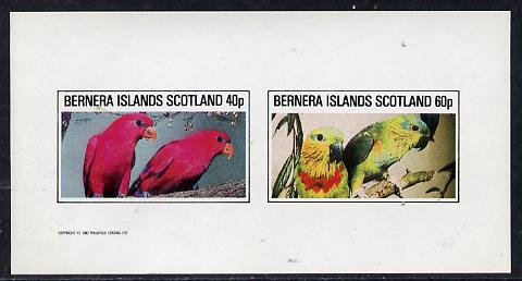 Bernera 1982 Parrots imperf set of 2 values (40p & 60p) unmounted mint