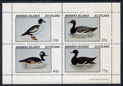 Bernera 1981 Ducks #1 perf,set of 4 values (10p to 75p) unmounted mint