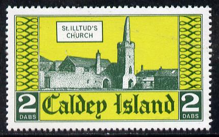 Caldey Island 1976 St Illtud's Church 2 dabs value unmounted mint*