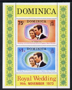 Dominica 1973 Royal Wedding m/sheet,unmounted mint, SG MS 396
