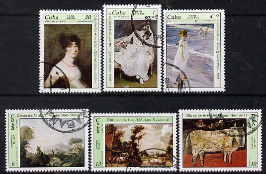 Cuba 1978 National Museum Paintings (12th series) cto set of 6, SG 2430-35*