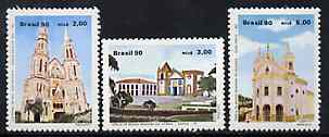 Brazil 1990 Churches set of 3, SG 2403-05 unmounted mint*