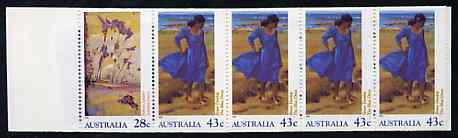Booklet - Australia 1990 Heidelberg & Heritage $2 booklet complete containing pane SG 1269a (imperf x P14.5) SG SB72