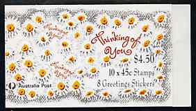 Booklet - Australia 1992 'Thinking of You' $4.50 booklet complete and pristine, SG SB77