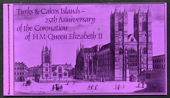 Booklet - Turks & Caicos Islands 1978 QE2 Coronation 25th Anniversary Booklet containing SG 499a & b (SB2)