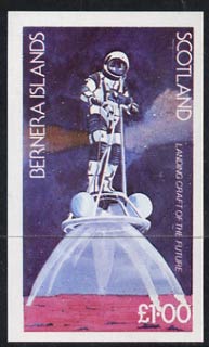 Bernera 1978 Spacecraft (Landing Craft) imperf,souvenir sheet (£1 value) unmounted mint