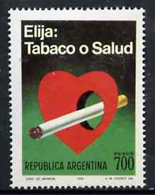 Argentine Republic 1980 Anti Smoking Campaign unmounted mint, SG 1689*