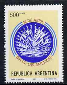 Argentine Republic 1980 Day of the Americas unmounted mint, SG 1670*