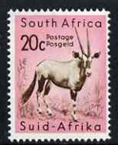 South Africa 1961 Gemsbok 20c from decimal def set unmounted mint, SG 195