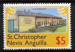 St Kitts-Nevis 1978 Brewery $5 from Pictorial def set, SG 405 unmounted mint