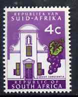 South Africa 1969 Groot Constantia 4c (Redrawn with phosphor bands) unmounted mint, SG 288*