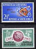 South Africa 1965 ITU Centenary set of 2 unmounted mint, SG 258-59*