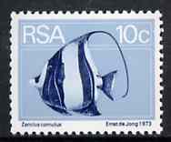 South Africa 1974-76 Moorish Idol Fish 10c coil stamp perf 12.5 unmounted mint, SG 373