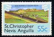 St Kitts-Nevis 1978 New Runway for Golden Rock Airport 55c from Pictorial def set, SG 403 unmounted mint