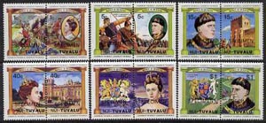 Tuvalu - Nui 1984 Monarchs (Leaders of the World) Queen Anne & Henry V, set of 12 opt'd SPECIMEN unmounted mint