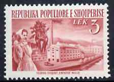 Albania 1953 Sugar Factory 3L red unmounted mint, Mi 528....