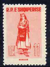 Albania 1961 Provincial Costumes 11L red unmounted mint, Mi 626