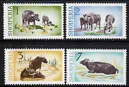 Albania 1965 Water Buffaloes set of 4 values only (1, 2, 3 & 7L) unmounted mint, Mi 921-24
