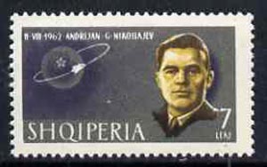 Albania 1963 Soviet Astronauts 7L Nikolaev unmounted mint, Mi 759