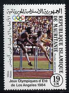 Mauritania 1984 Hurdling 19um from Olympic Games set unmounted mint, SG 798*