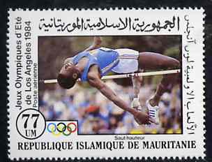 Mauritania 1984 High Jump 77um from Olympic Games set unmounted mint, SG 800*
