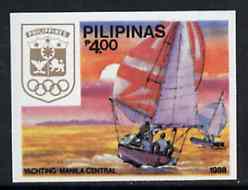 Philippines 1988 Yachting 4p imperf from Seoul Olympic Games set unmounted mint, as SG 2093B*