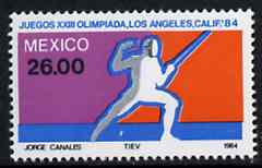 Mexico 1984 Fencing 26p from Olympic Games set, SG 1713 unmounted mint*