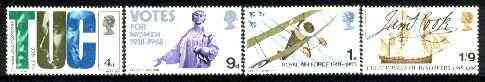 GB Great Britain 1968 British Anniversaries unmounted mint set of 4, SG 767-70*