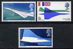 GB Great Britain 1969 First Flight of Concorde unmounted mint set of 3, SG 784-86*