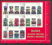 GB Great Britain 2001 Buses m/sheet containing set of 5 unmounted mint