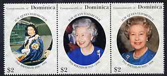 Dominica 1996 The Queen's 70th Birthday set of 3 unmounted mint, SG 2118-20