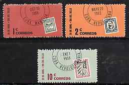 Cuba 1961 Stamp Day set of 3 unmounted mint, SG 985-87