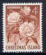 Christmas Island 1963 Moonflower 4c from definitive set, SG 12 unmounted mint*