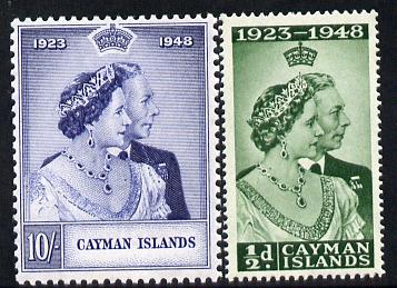 Cayman Islands 1948 KG6 Royal Silver Wedding set of 2 unmounted mint SG 129-30