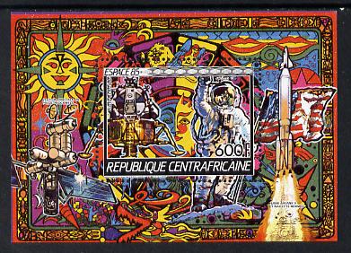 Central African Republic 1985 Space Research perf m/sheet (Apollo 11) unmounted mint SG MS 1151