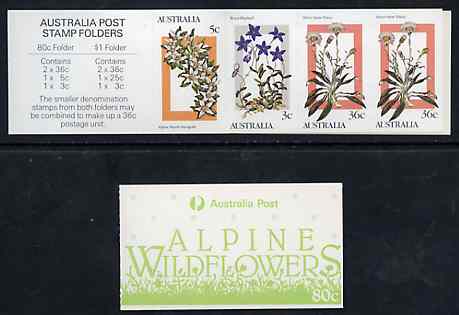 Booklet - Australia 1986 Alpine Wildflowers 80c booklet complete & pristine, SG SB55
