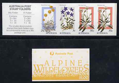 Booklet - Australia 1986 Alpine Wildflowers $1 booklet complete & pristine, SG SB56