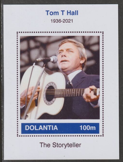 Dolantia (Fantasy) Tom T Hall imperf deluxe sheetlet on glossy card (75 x 103 mm) unmounted mint