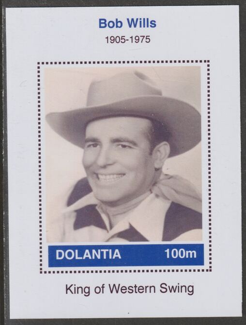 Dolantia (Fantasy) Bob Wills imperf deluxe sheetlet on glossy card (75 x 103 mm) unmounted mint