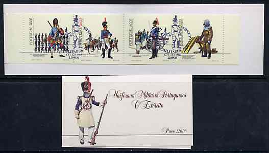 Booklet - Portugal 1985 Army Uniforms 226E booklet complete with first day commemorative cancel, SG SB25