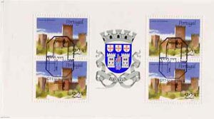Booklet - Portugal 1986 Guimaraes Castle 90E booklet complete with first day commemorative cancel, SG SB31