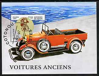 Benin 1997 Vintage Cars m/sheet cto used SG MS 1651
