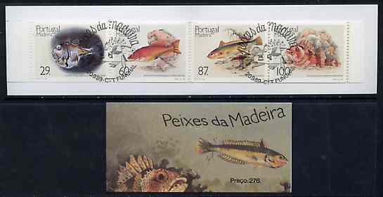 Booklet - Portugal - Madeira 1989 Fish 276E booklet complete with commemorative first day cancel, SG SB9