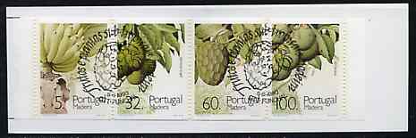 Booklet - Portugal - Madeira 1990 Sub-Tropical Fruit 197E booklet complete with commemorative first day cancel, SG SB10