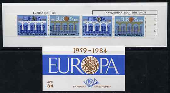 Booklet - Greece 1984 Europa (CEPT) 84Dr booklet complete and very fine.....