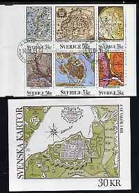 Booklet - Sweden 1991 Maps 30k booklet complete with first day cancels, SG SB435