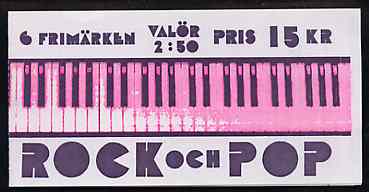 Booklet - Sweden 1991 Rock & Pop 15k booklet complete with first day cancels, SG SB440