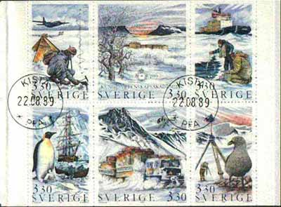 Booklet - Sweden 1989 Swedish Academy of Sciences (Polar Research) 19k80 booklet complete with first day cancels, SG SB419