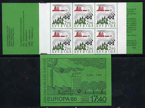 Booklet - Sweden 1986 Europa 17k40 booklet complete and very fine, SG SB392