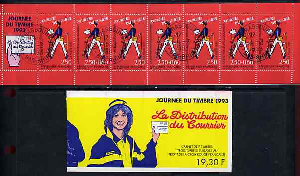 Booklet - France 1993 Stamp Day 19f30 Booklet complete with first day cancels SG CSB21